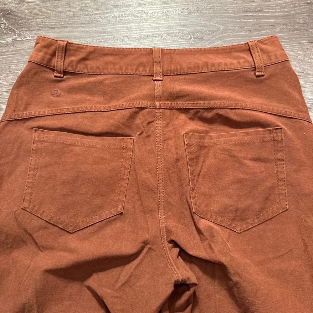 Lululemon City Sleek Pants Womens‎ 28 Brown Twill Wide Leg Commuter Gorpcore